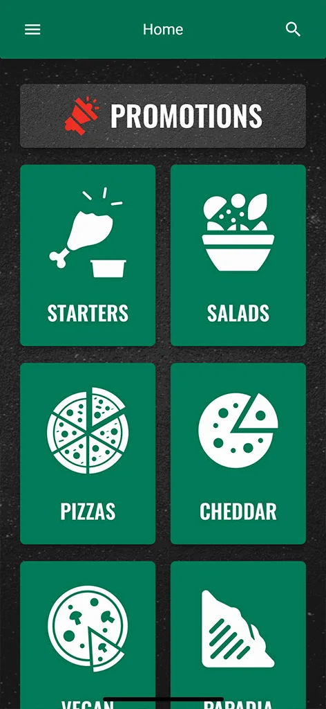 Papa Johns menu on eMenu